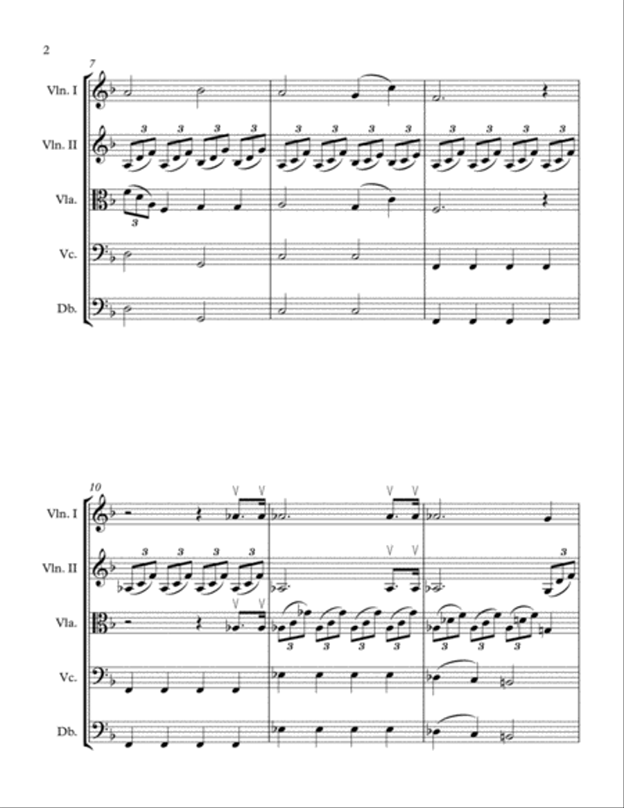 Moonlight Sonata (String Quintet-1st Movement) String Quartet scores gallery preview page 2