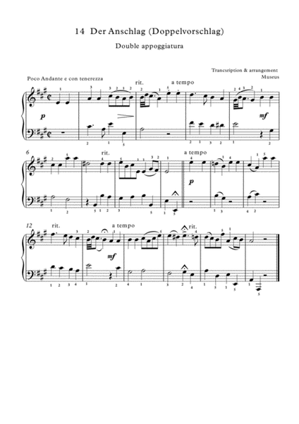 Easy short pieces for Classical Piano I by Daniel Gottlob Turk Easy Piano - Digital Sheet Music