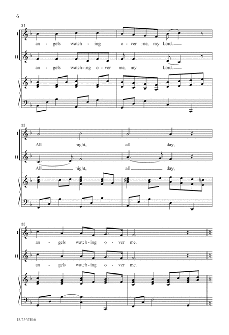 Angels Watching Over Me 2-Part scores gallery preview page 7