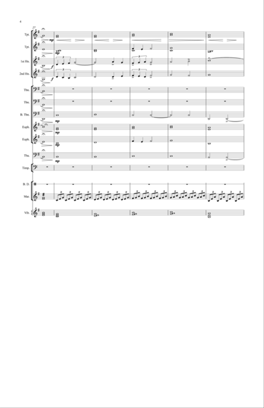 Today Fire Struck Today Fire Struck Brass Ensemble scores gallery preview page 4