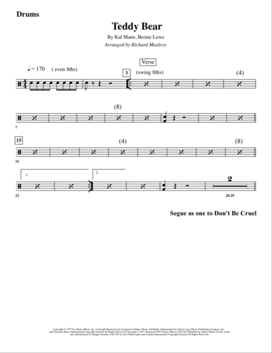 (let Me Be Your) Teddy Bear Large Ensemble scores gallery preview page 5