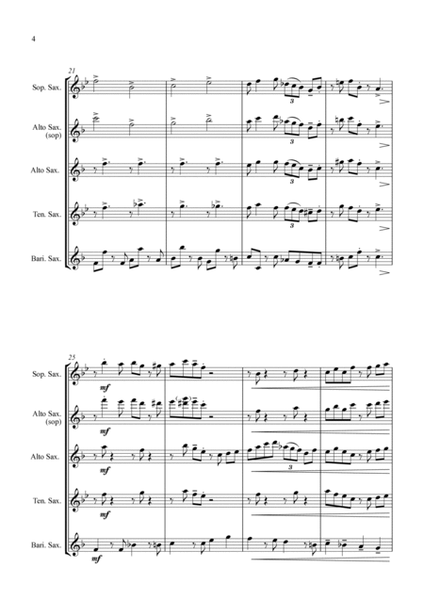 Country Garden - Jazz Arrangement - For Saxophone Quartet image number null
