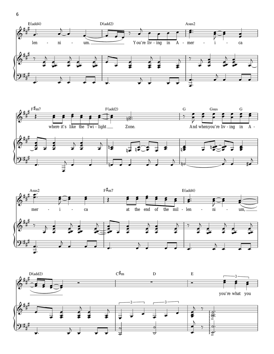 What You Own (from Rent) Piano, Vocal scores gallery preview page 6