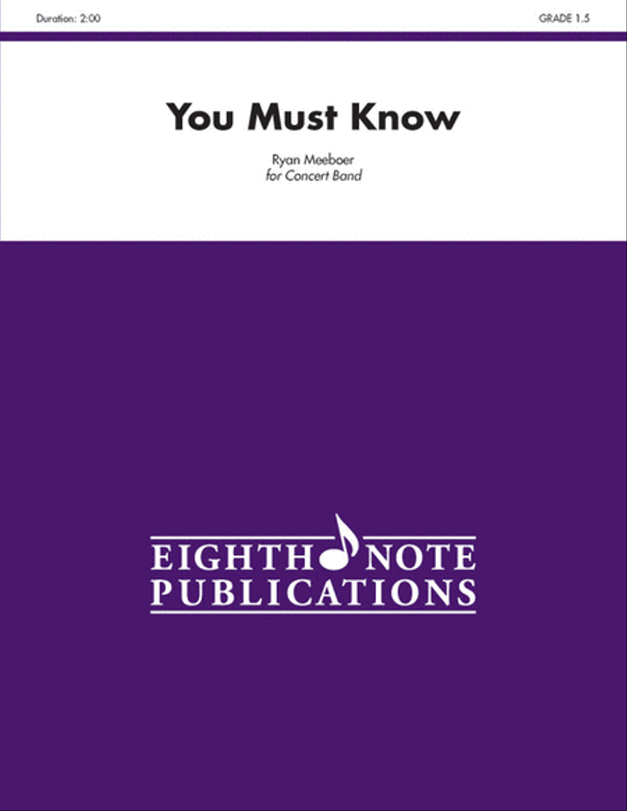 You Must Know You Must Know Concert Band scores gallery preview page 1