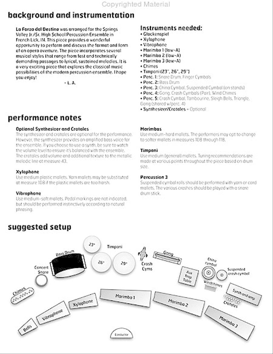 La Forza del Destino Percussion Ensemble scores gallery preview page 3