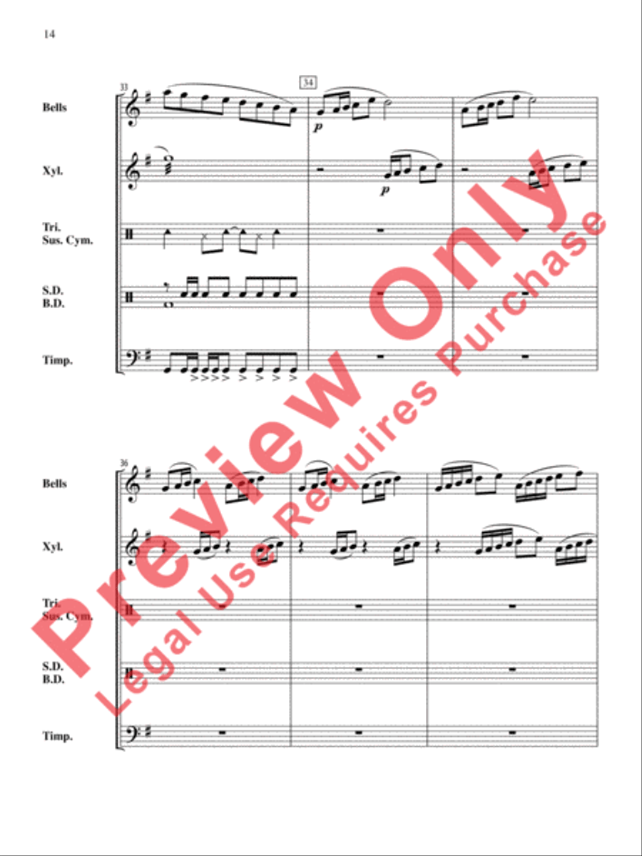 The Anthony J. Cirone Intermediate Percussion Ensemble Collection Percussion Ensemble scores gallery preview page 15