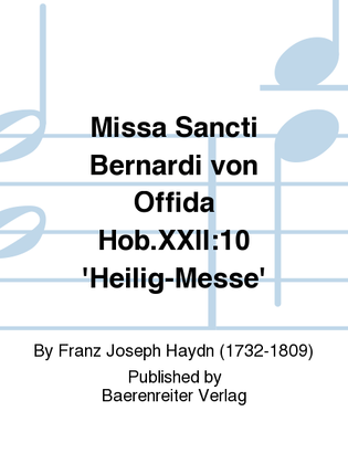 Book cover for Missa Sancti Bernardi von Offida Hob.XXII:10 'Heilig-Messe'