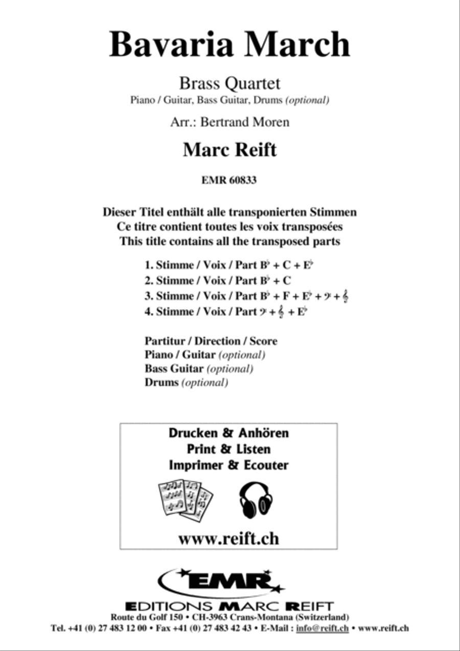 Bavaria March Brass Quartet scores gallery preview page 2