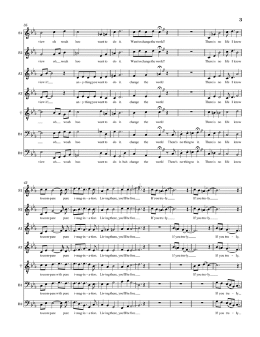 Pure Imagination Divisi scores gallery preview page 3