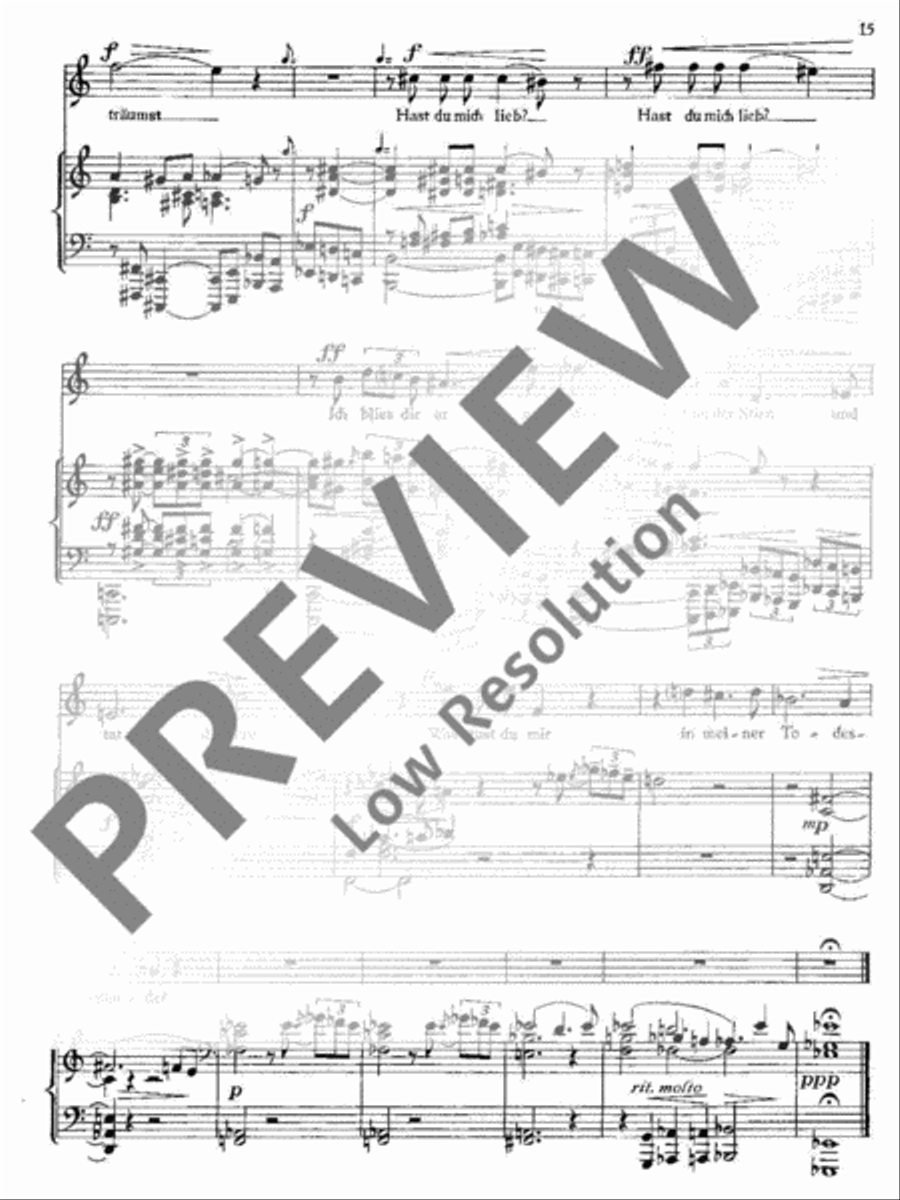Songs with piano Soprano Voice scores gallery preview page 16
