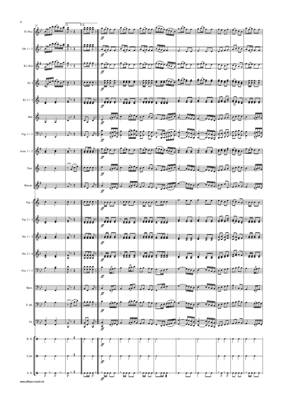 Berner Hopser - March Berner Hopser - March Concert Band scores gallery preview page 5