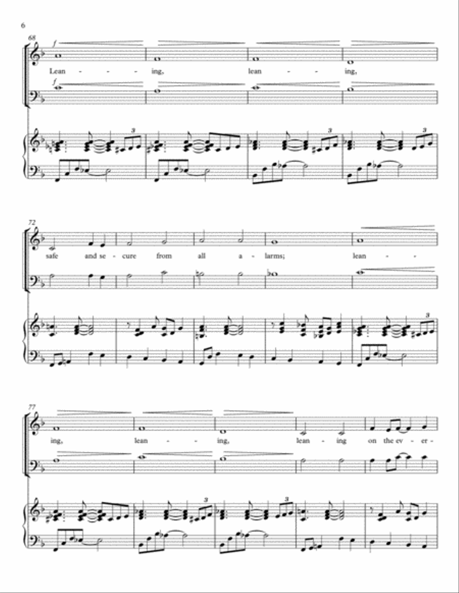 Leaning on the Everlasting Arms 4-Part scores gallery preview page 6