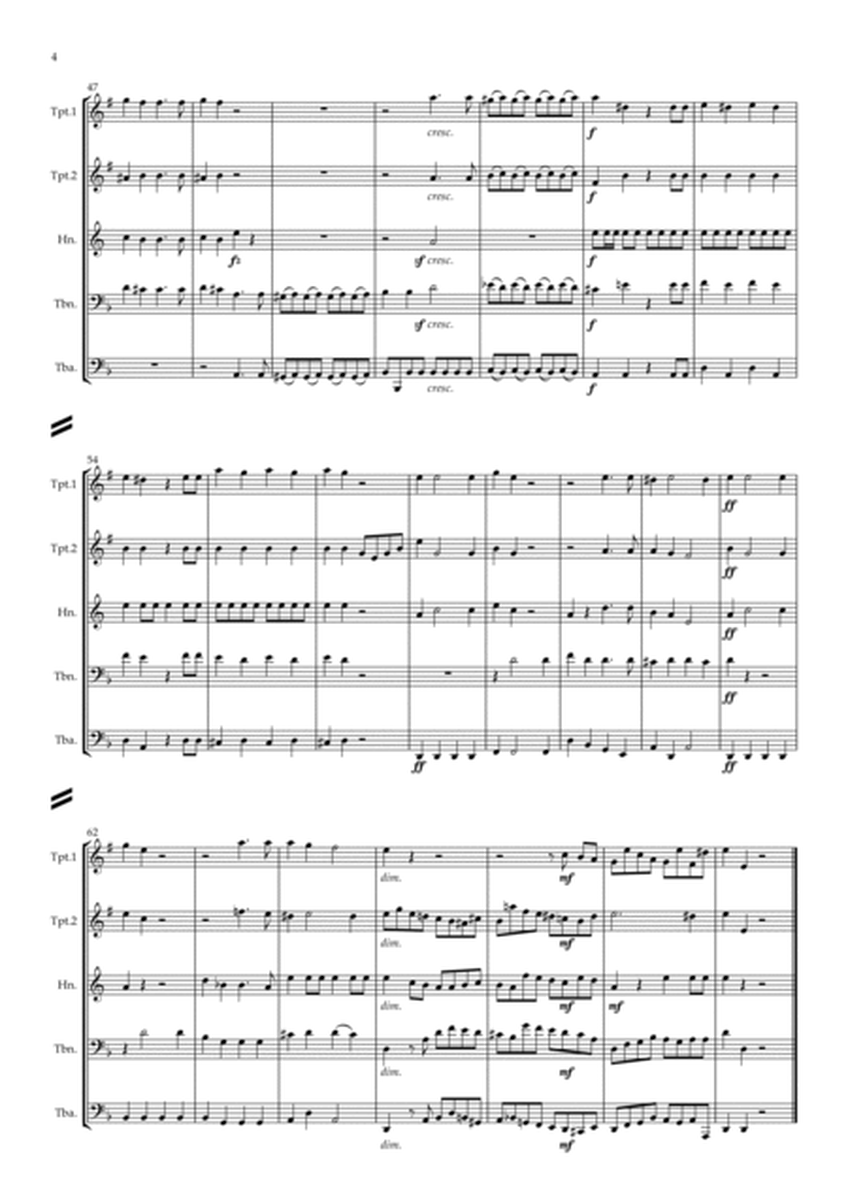 Mozart: Requiem in D minor K626 III.Sequenz No.1 Dies irae - brass quintet image number null