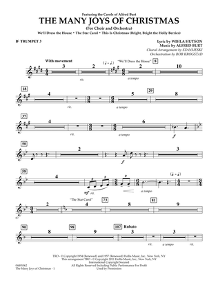 The Many Joys Of Christmas (Set One) - Bb Trumpet 3