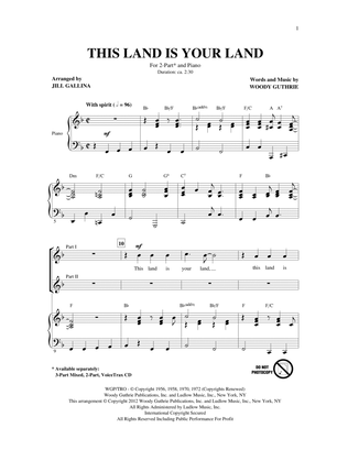 This Land Is Your Land (arr. Jill Gallina)