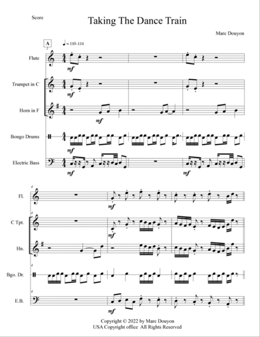 Taking The Dance Train Chamber Music scores gallery preview page 4
