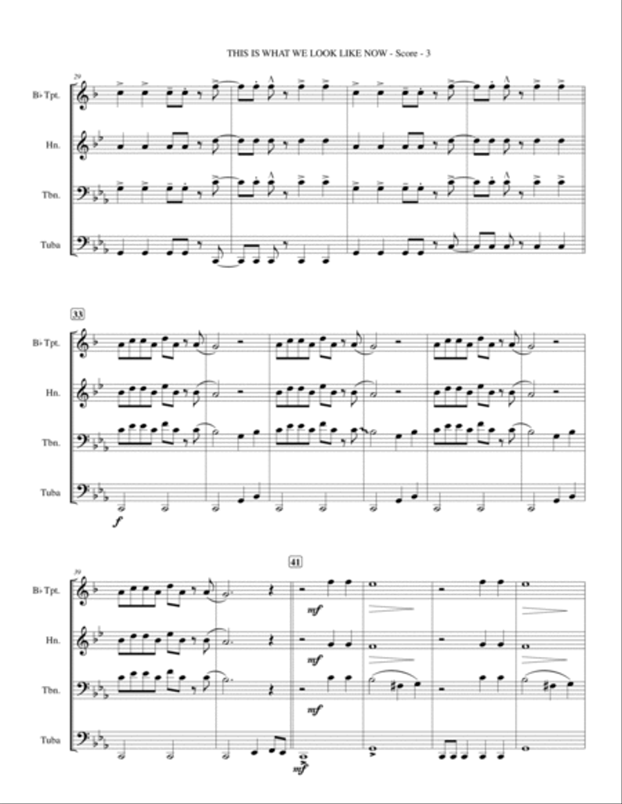 Veterans Reunion This Is What We Look Like Now Brass Quartet Brass Quartet scores gallery preview page 3