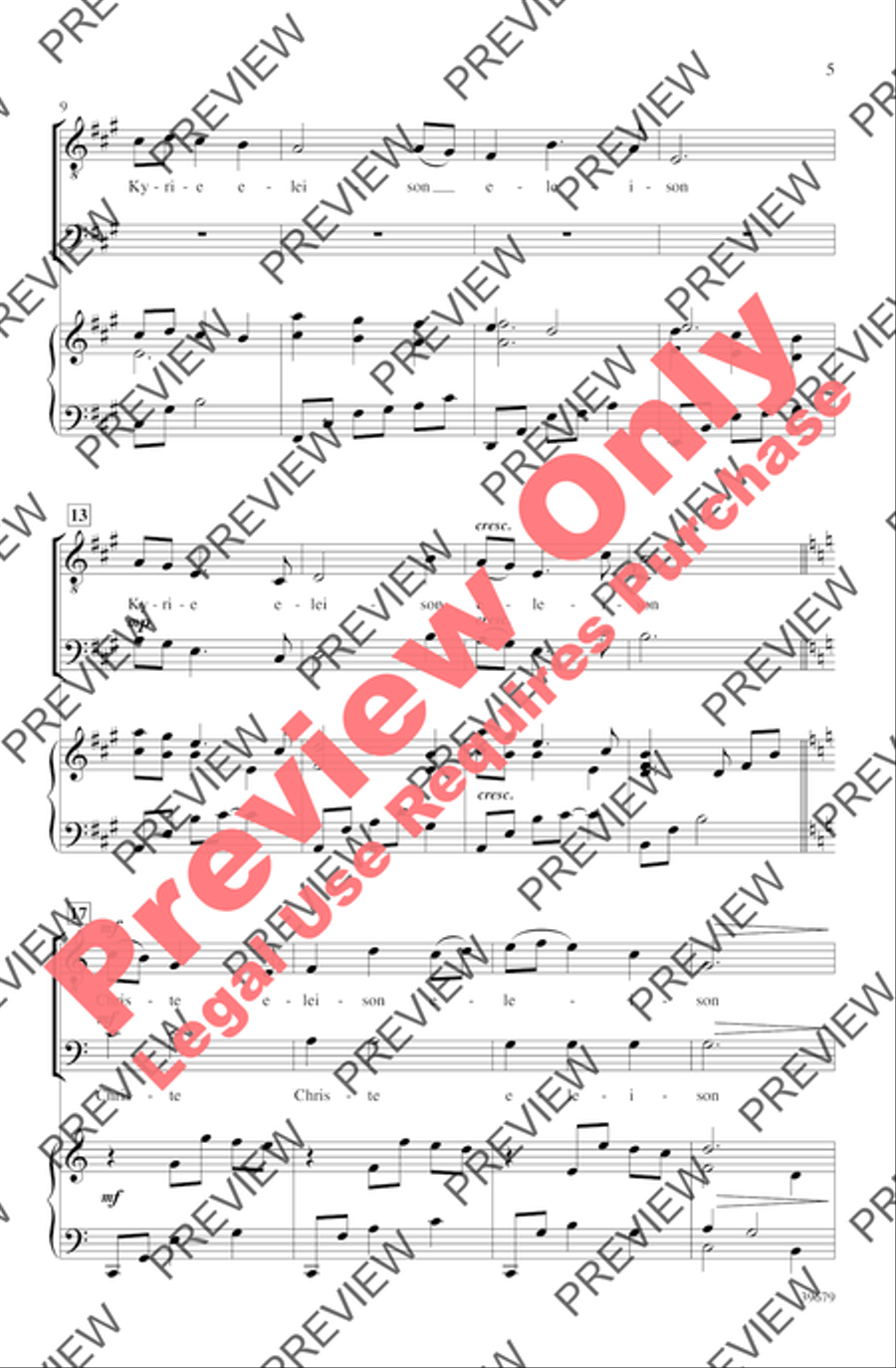 Missa Festiva Men's Choir scores gallery preview page 7