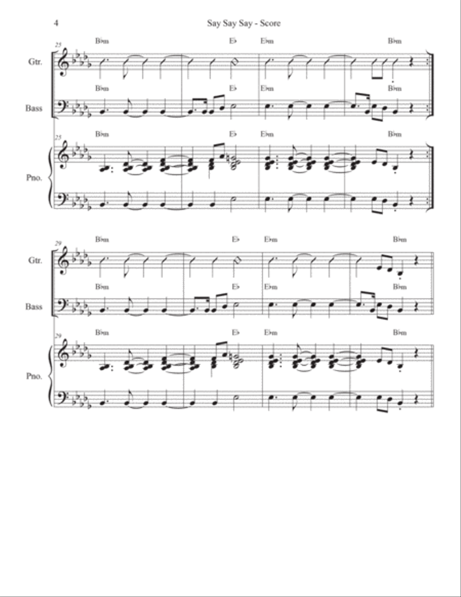 Say Say Say Jazz Ensemble scores gallery preview page 4
