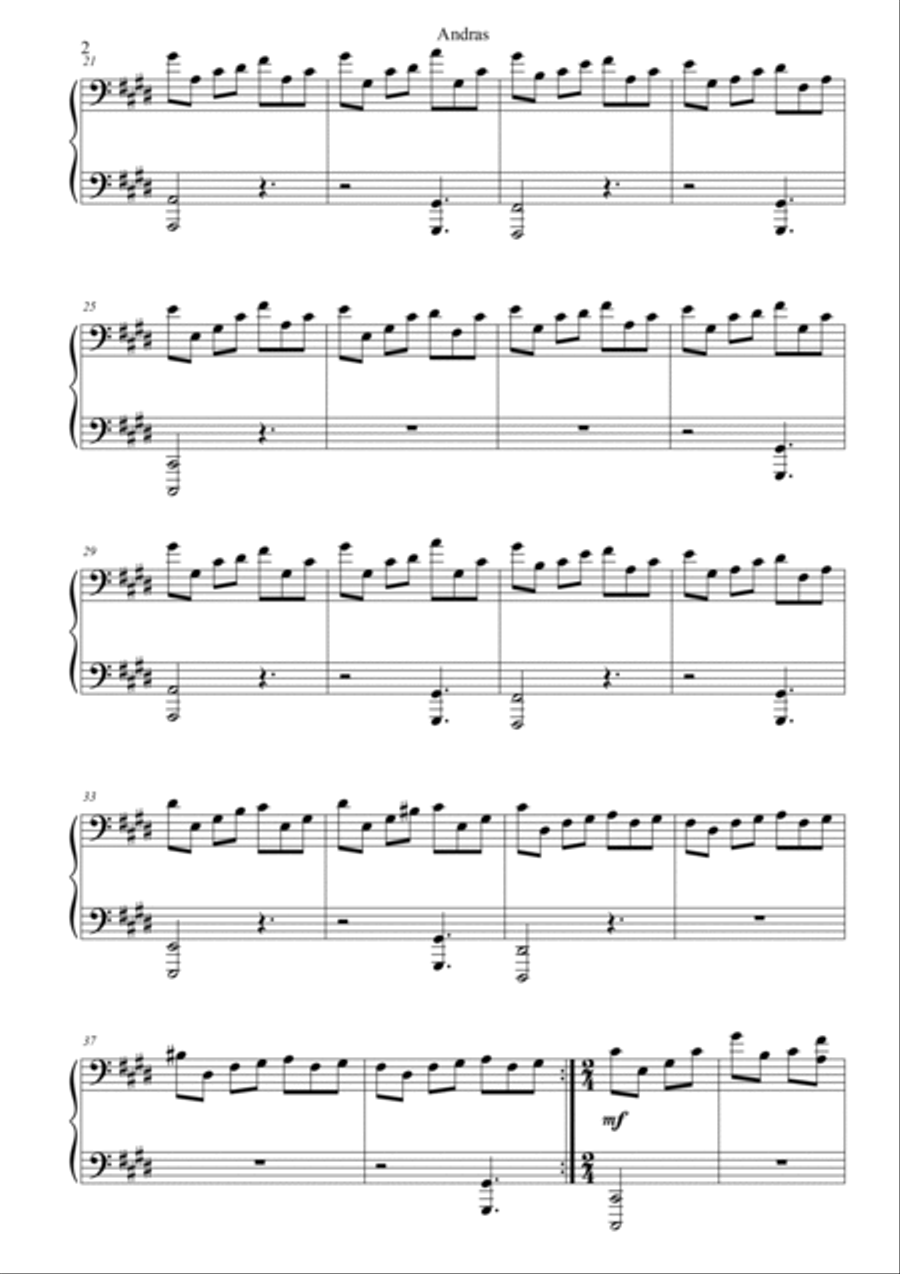 Andras Andras Piano Solo scores gallery preview page 2