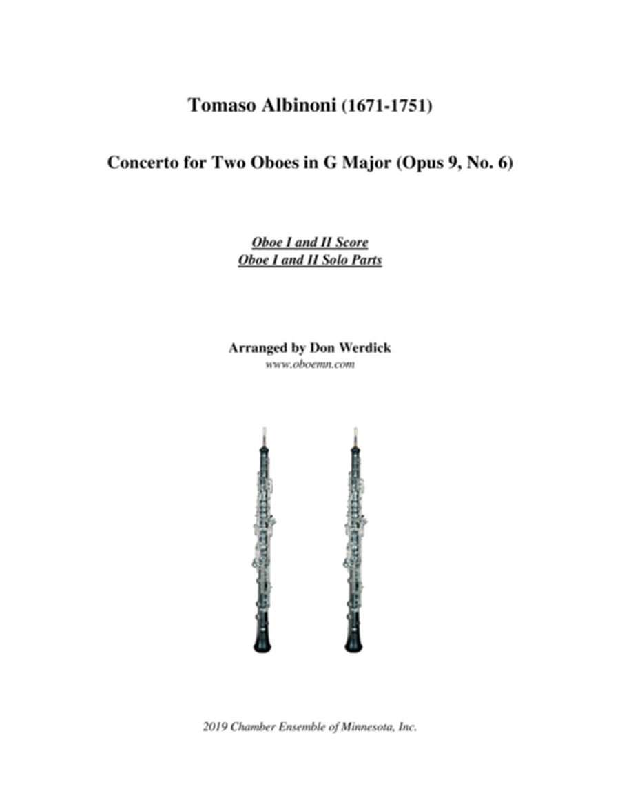 Concerto for Two Oboes in G Major, Op. 9 No 6