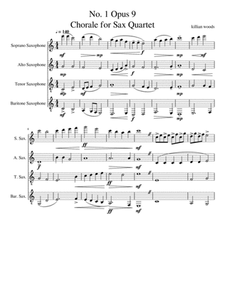 Chorale for Saxophone Quartet