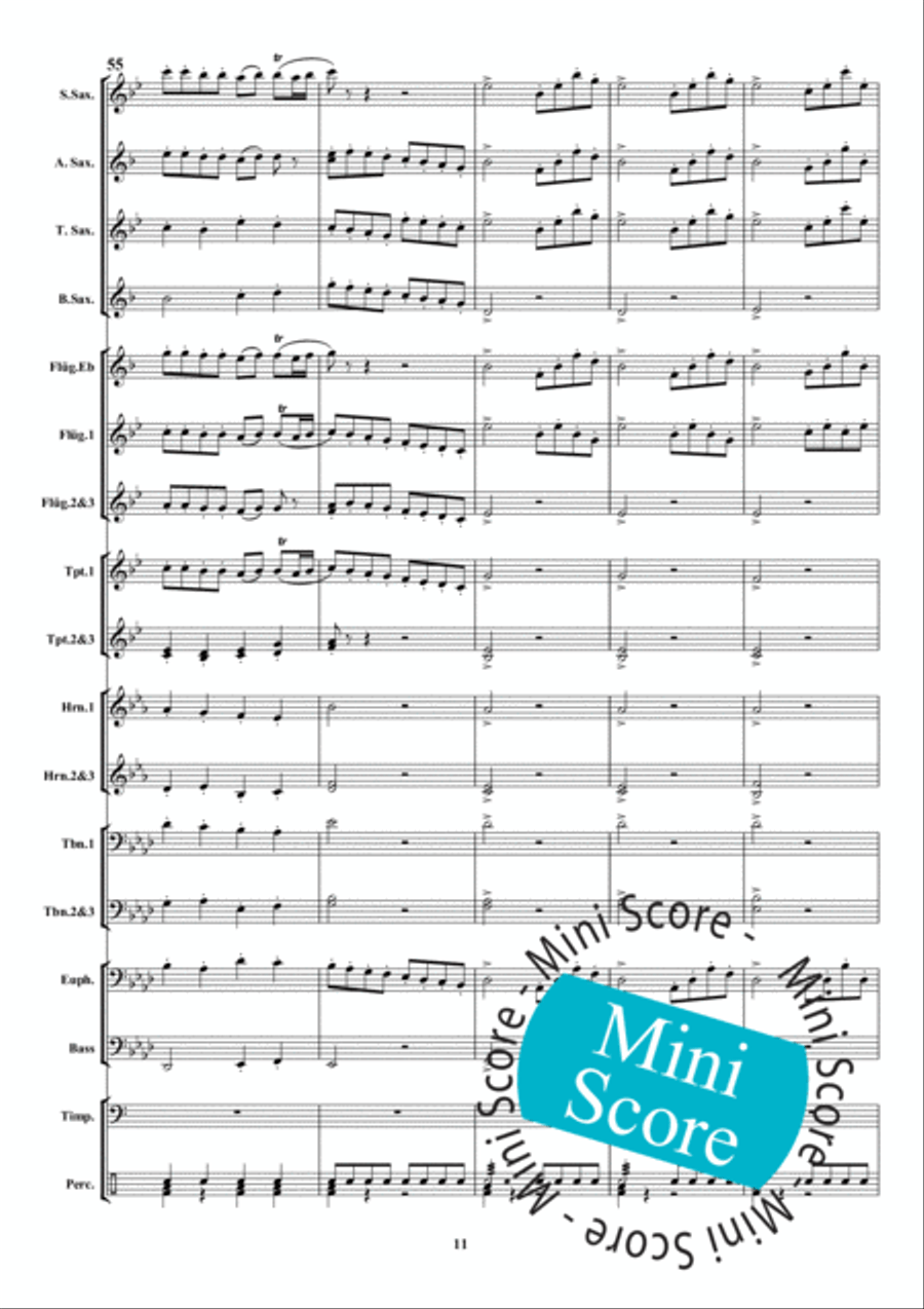 Danse des Sauvages Fanfare Band scores gallery preview page 17