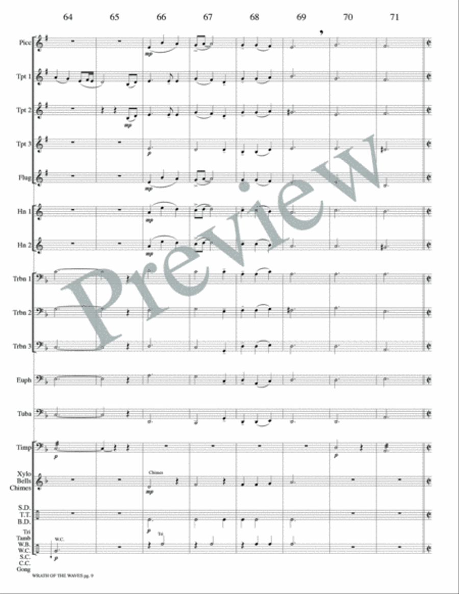 Wrath of the Waves Small Ensemble scores gallery preview page 11