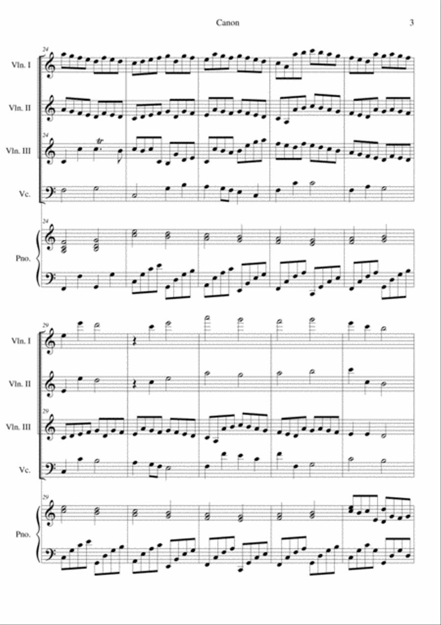 Canon in C Cello scores gallery preview page 3