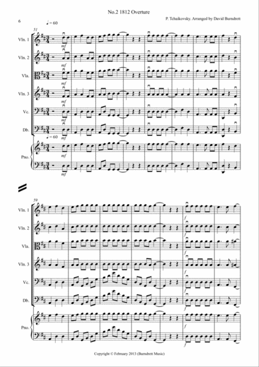 2 Classical Favourites for String Orchestra (volume three) String Quartet scores gallery preview page 6