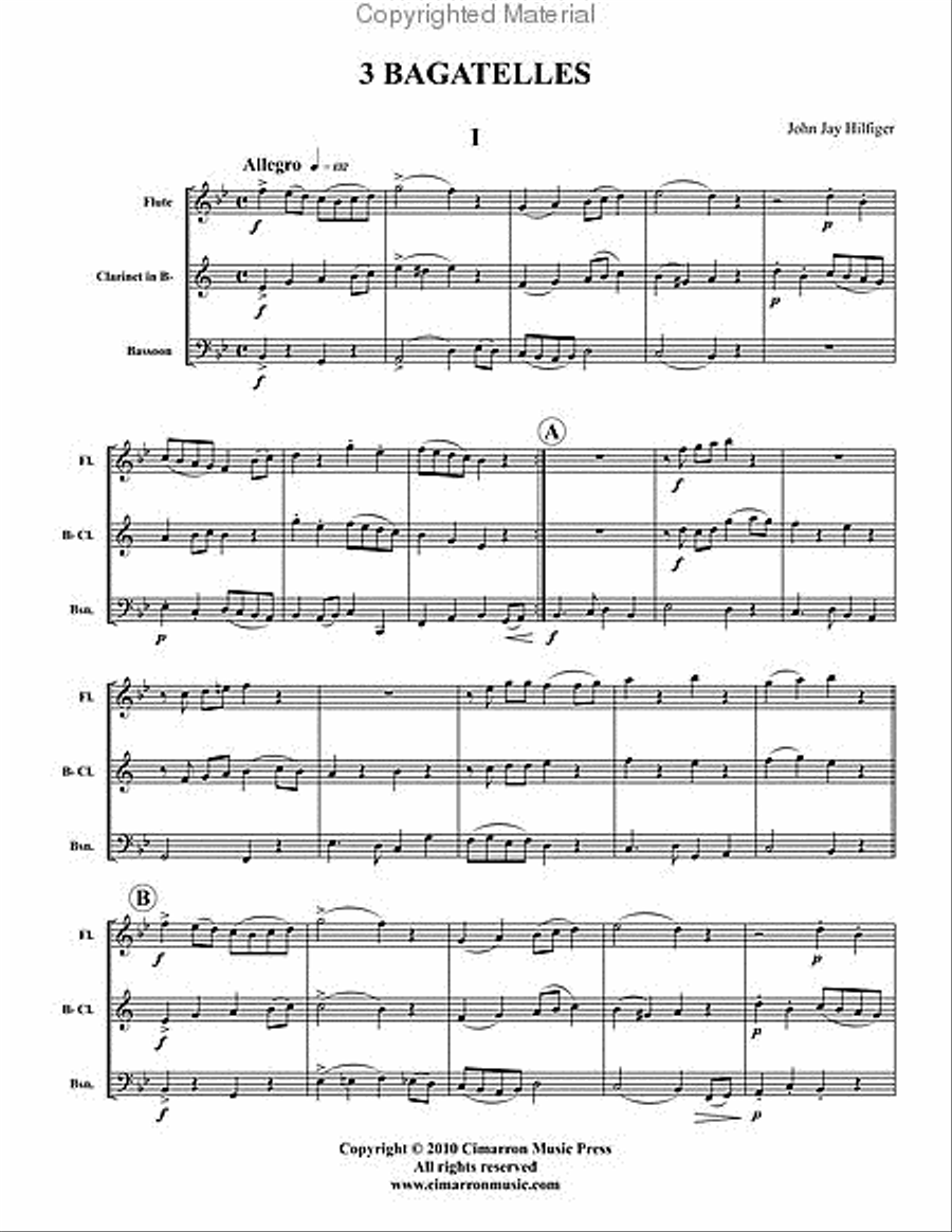Three Bagatelles Bassoon scores gallery preview page 2