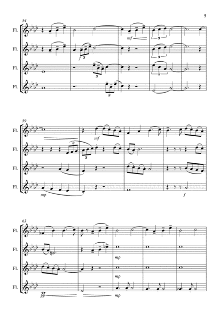 Spells of the Heart Woodwind Quartet scores gallery preview page 5