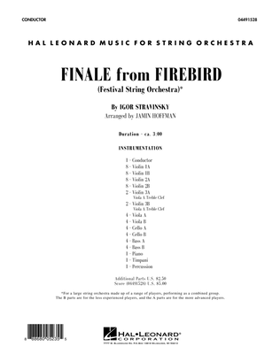 Book cover for Finale from Firebird (arr. Jamin Hoffman) - Conductor Score (Full Score)