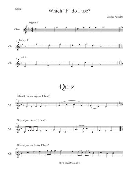 Which "F" Do I Use? Oboe Method Book image number null