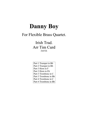 Book cover for Danny Boy For Flexible Brass Quartet