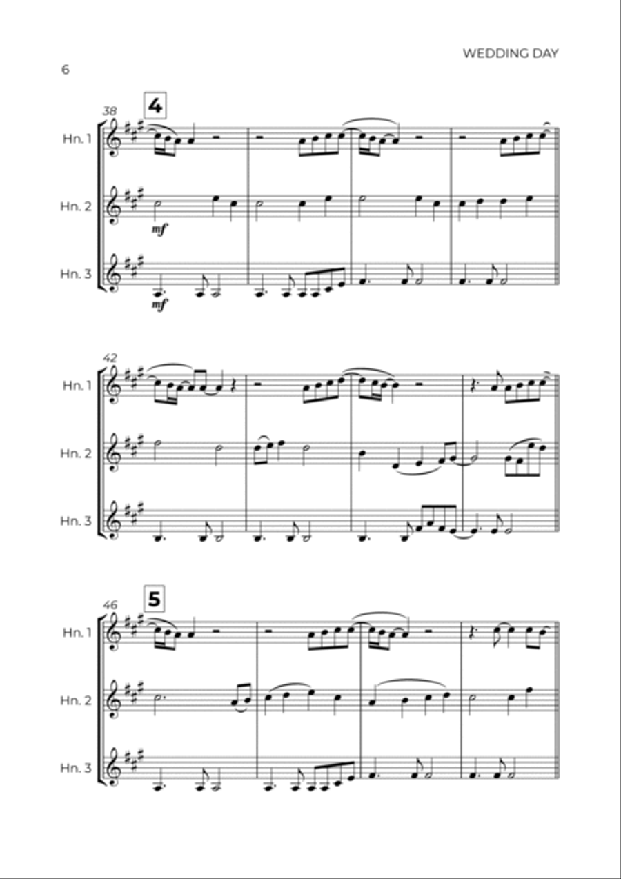 Wedding Day Horn scores gallery preview page 6