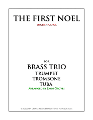 The First Noel - Trumpet, Trombone, Tuba (Brass Trio)
