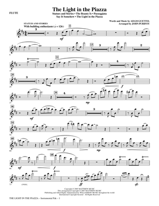 The Light In The Piazza (Choral Highlights) (arr. John Purifoy) - Flute