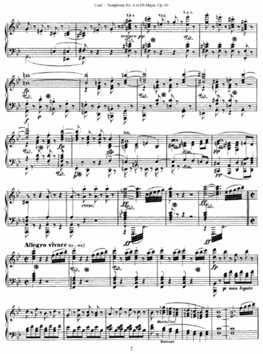 Franz Liszt - Symphony No. 4 in Bb Major, Op. 60 (by Beethoven)