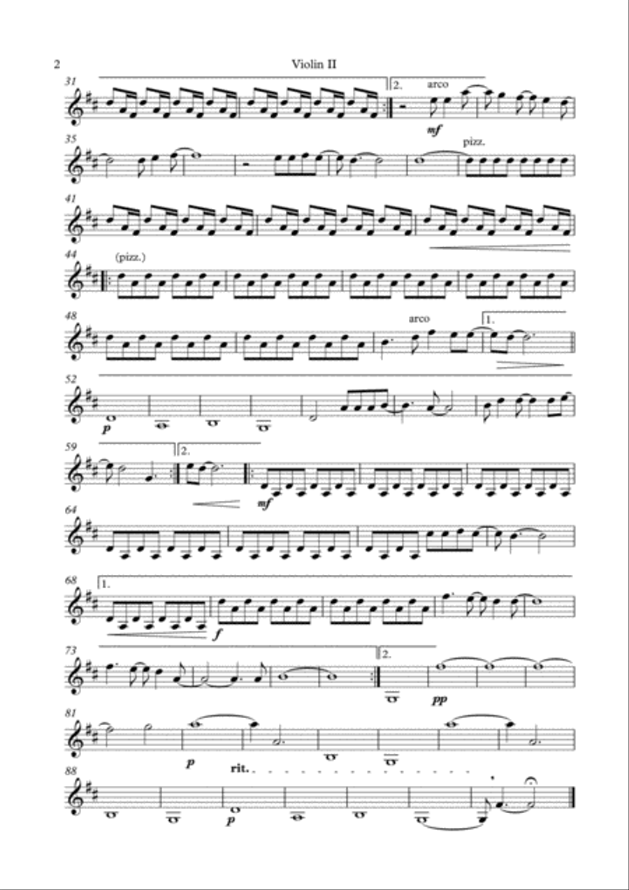 With Or Without You String Quartet scores gallery preview page 4