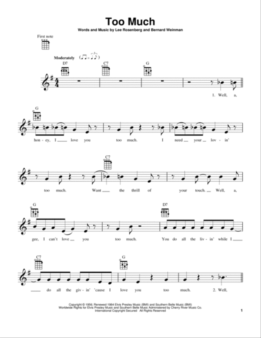 Too Much Ukulele scores gallery preview page 1