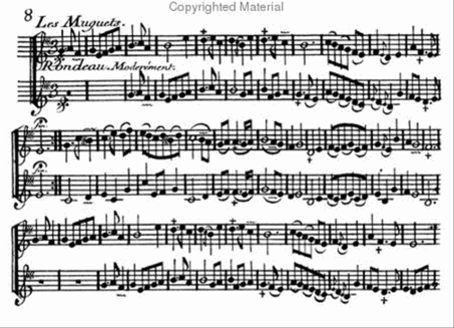 Various pieces for solo Flute with preludes in every tone and additional second instruments, 1728. Flute Solo scores gallery preview page 2