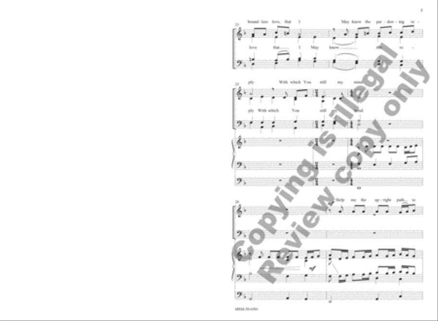 Give Ear, O Lord, and Visit Me 4-Part scores gallery preview page 5