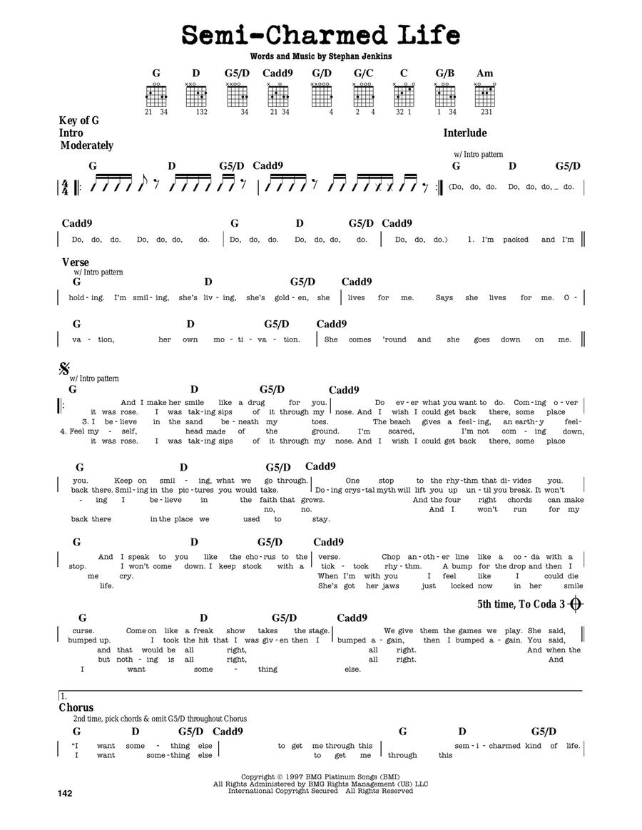 Semi-Charmed Life Electric Guitar scores gallery preview page 1