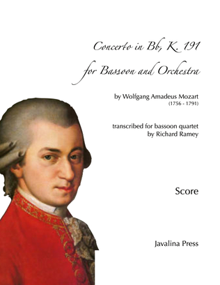 Book cover for Concerto for Bassoon, K. 191