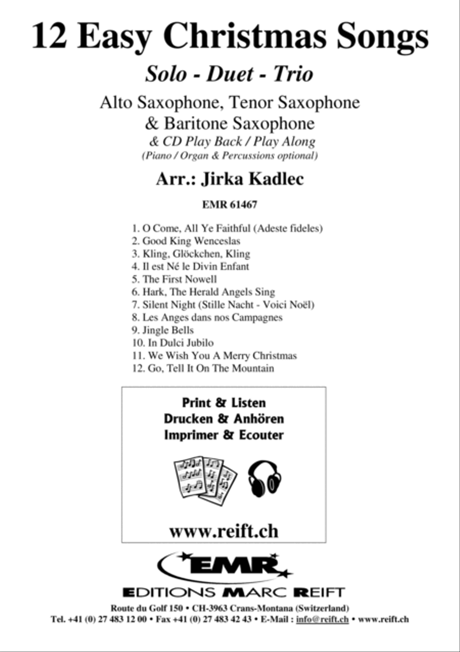 12 Easy Christmas Songs Woodwind Duet scores gallery preview page 2