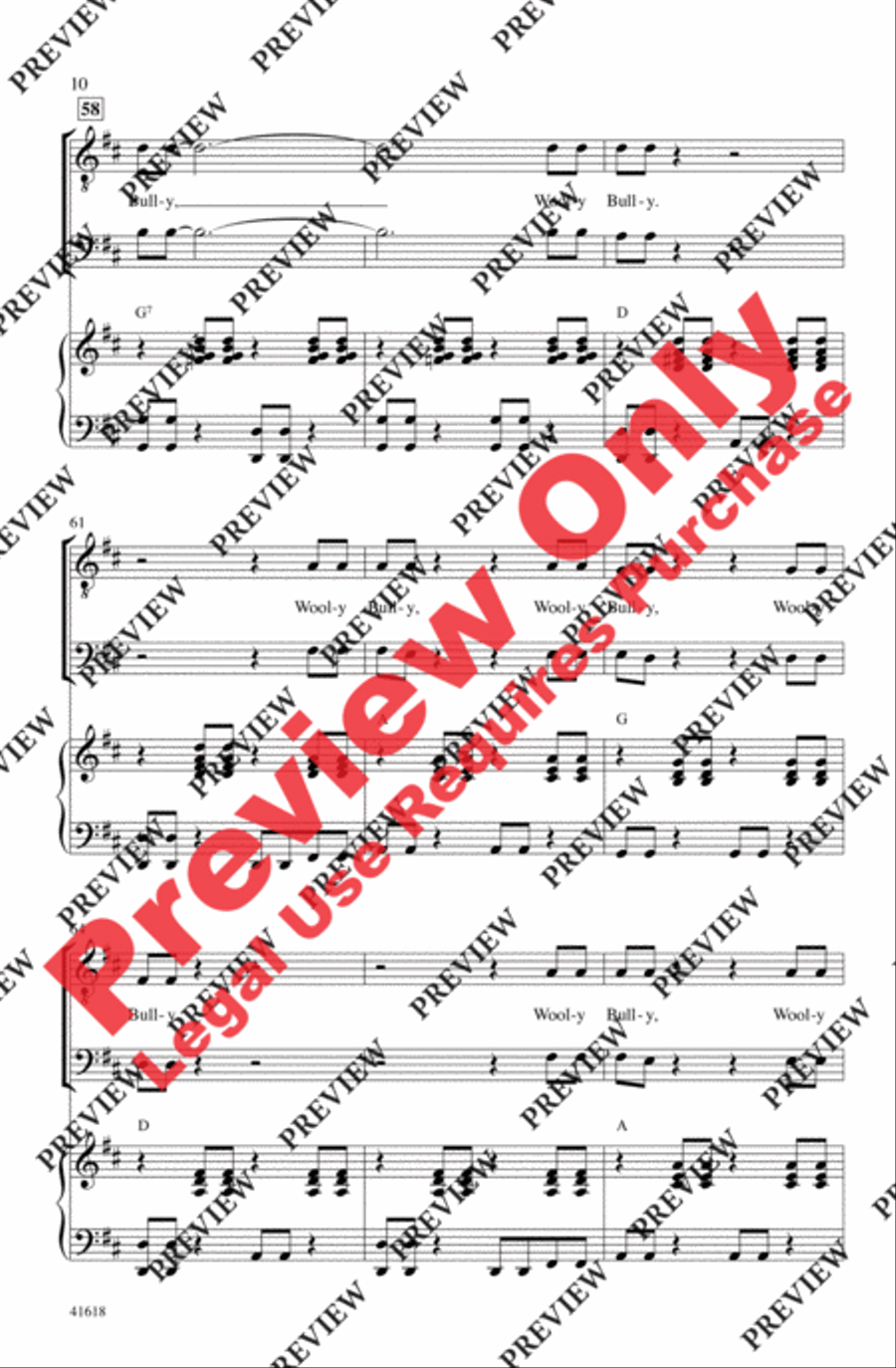 Wooly Bully Men's Choir scores gallery preview page 9
