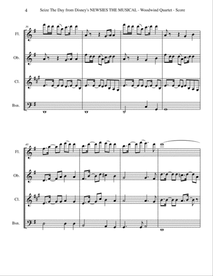 Seize The Day Seize The Day Woodwind Quartet scores gallery preview page 4