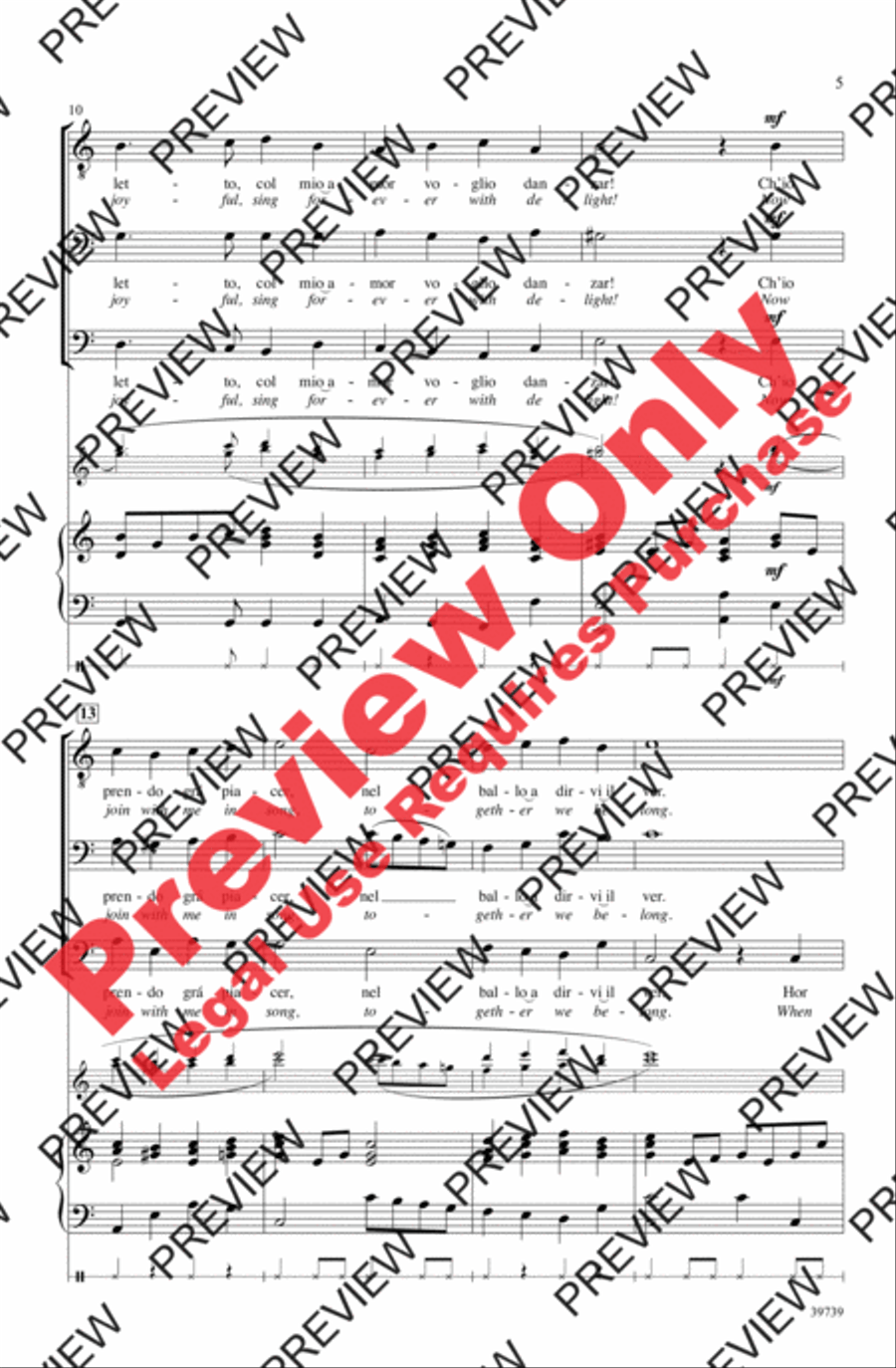 Sonatemi un Balletto Men's Choir scores gallery preview page 5