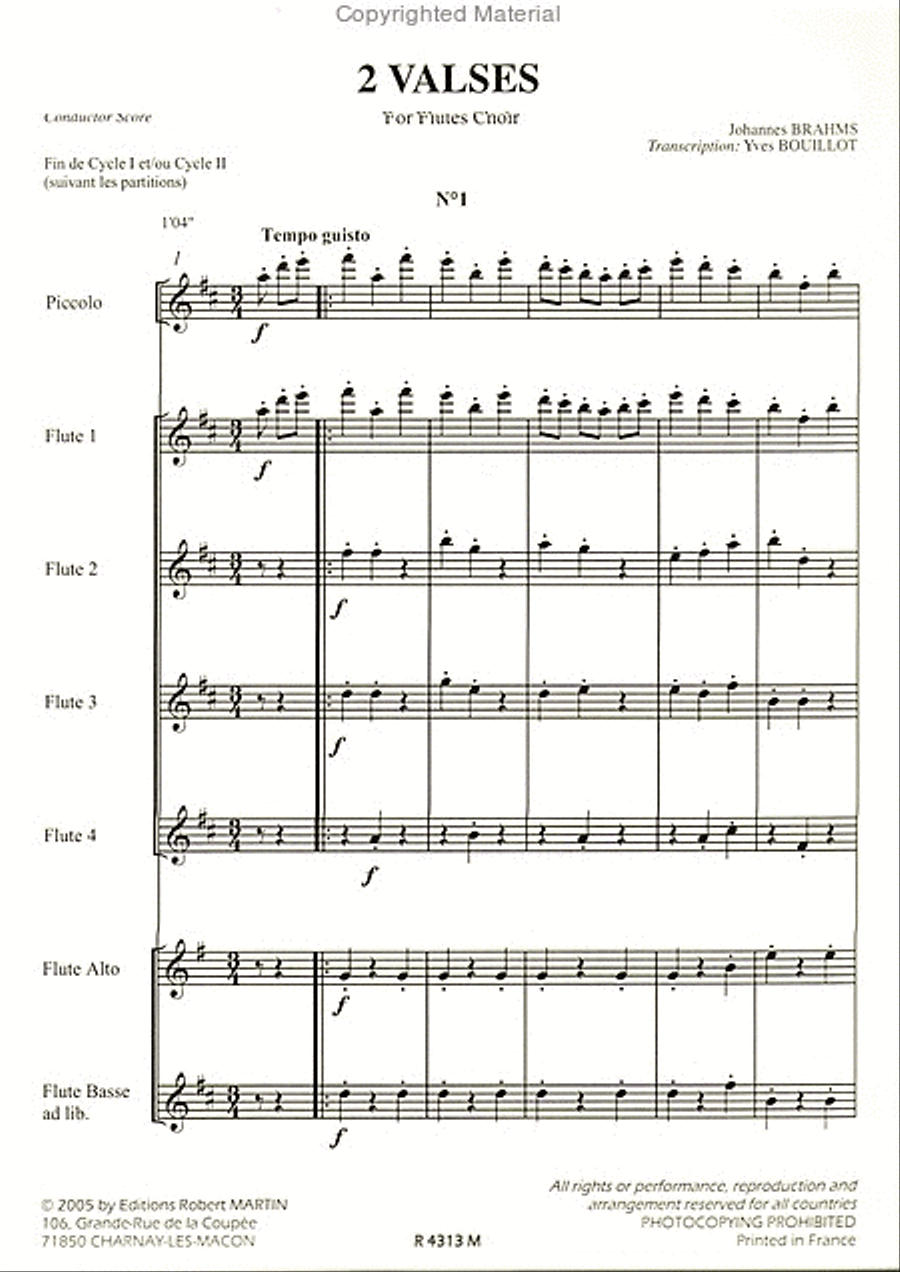 Valses (2) Flute scores gallery preview page 2